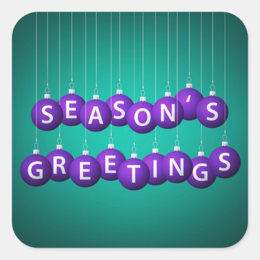 Kerstmis Vierkante Sticker (Voorkant)