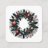 Kerstmis Vierkante Visitekaartje (Voorkant)
