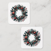 Kerstmis Vierkante Visitekaartje (Voorkant / Achterkant)
