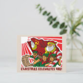 Kerstmis viert u! feestdagenkaart (Staand voorkant)