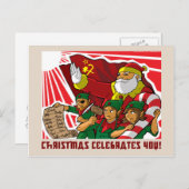 Kerstmis viert u! feestdagenkaart (Voorkant / Achterkant)