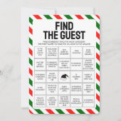 Kerstmis Vind het Gast Bingo Spel Feestdagenkaart (Voorkant)