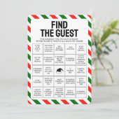 Kerstmis Vind het Gast Bingo Spel Feestdagenkaart (Staand voorkant)