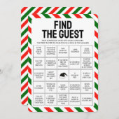 Kerstmis Vind het Gast Bingo Spel Feestdagenkaart (Voorkant / Achterkant)