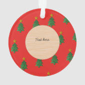 Kerstmis vintage aangepaste kat Foto Ornament (achterkant)
