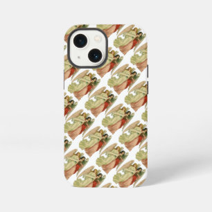Kerstmis vintage, antieke victoriaanse engel uitkn iPhone 13 mini hoesje