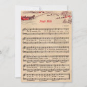 Kerstmis, Vintage Bladmuziek, Jingle Bells Feestdagenkaart (Voorkant)