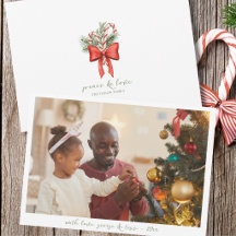 Kerstmis Vintage Candy Cane Boog Vrede foto