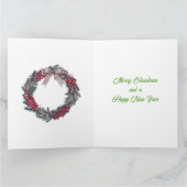 Kerstmis Vintage Dame Prettig Kerstfeest Kaart (Binnen)