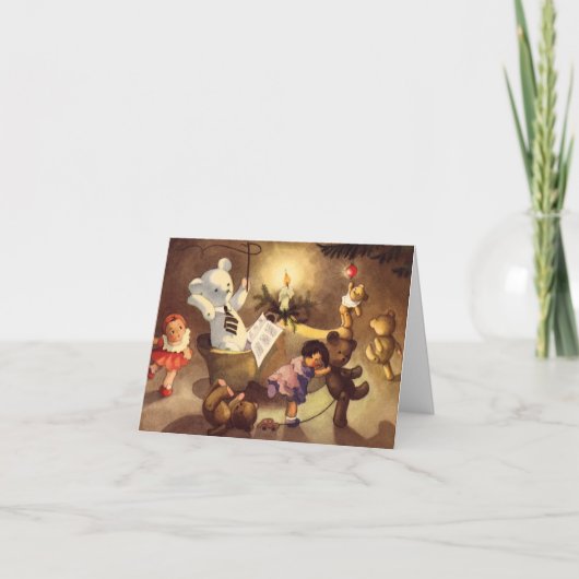 Kerstmis Vintage Dank Je Bedankkaart (Voorkant)