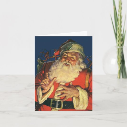 Kerstmis Vintage Dank Je Bedankkaart (Voorkant)