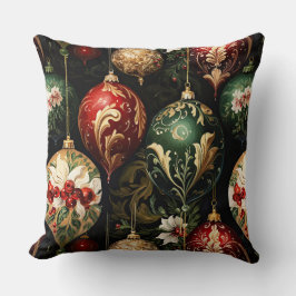 Kerstmis vintage fantasie bloempatroon kussen