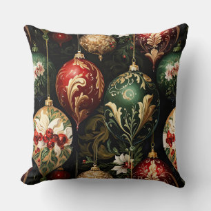 Kerstmis vintage fantasie bloempatroon kussen