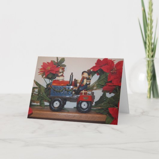 Kerstmis Vintage Feestdagen Kaart (Voorkant)