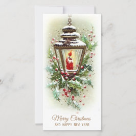 Kerstmis vintage feestdagenkaart