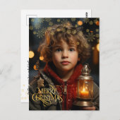 Kerstmis. Vintage. Felicitaties.  Briefkaart (Voorkant / Achterkant)