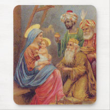 Kerstmis Vintage Geboorte Jezus Illustratie