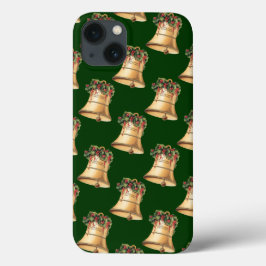 Kerstmis Vintage Gouden Bellen, Seizoensgroeten iPhone 13 Hoesje