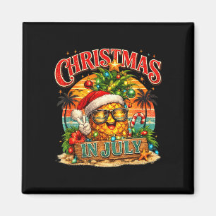 Kerstmis vintage in juli zomer team mannen vrouwen magneet