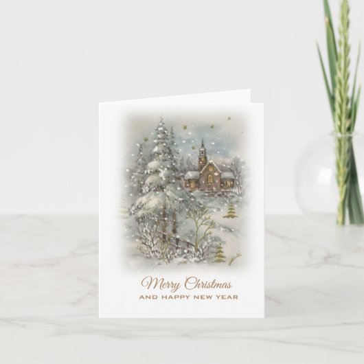 Kerstmis vintage kaart (Voorkant)