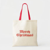 Kerstmis vintage, kerstgroet tekst ontwerp tote bag (Voorkant)