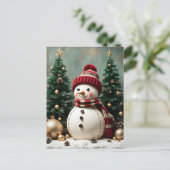 Kerstmis vintage - kerstkaart feestdagenkaart (Staand voorkant)