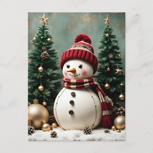 Kerstmis vintage - kerstkaart feestdagenkaart (Voorkant)