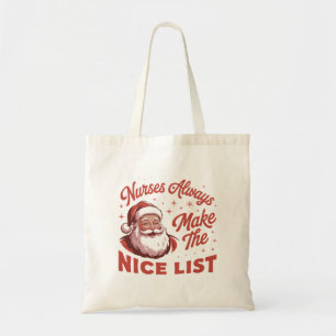 Kerstmis Vintage Kerstman Verpleegsters Maken de N Tote Bag