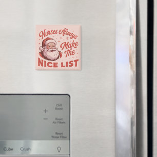 Kerstmis Vintage Kerstman Verpleegsters Staan Op D Magneet