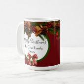Kerstmis Vintage Koffie/Warme Chocolade Mok (Voorkant links)