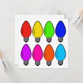 Kerstmis Vintage Lichtjes Kaart (Voorkant / Achterkant in situ)