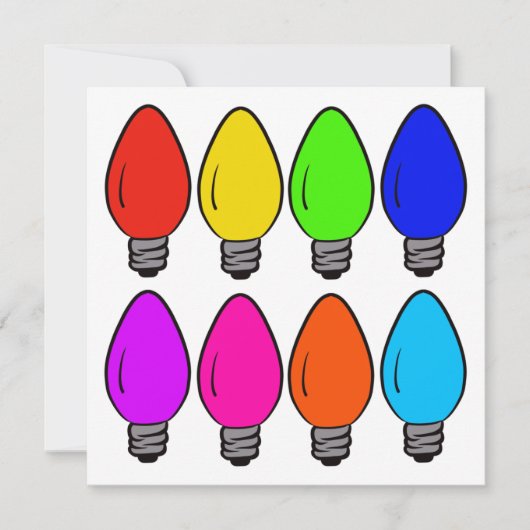 Kerstmis Vintage Lichtpeertjes Kaart (Voorkant)