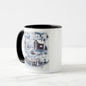 Kerstmis, vintage mok (Voorkant links)