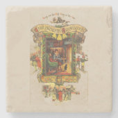 Kerstmis Vintage Onderzetter (Voorkant)