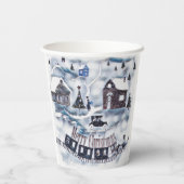 Kerstmis, Vintage Papieren Bord Bekers (Achterkant)