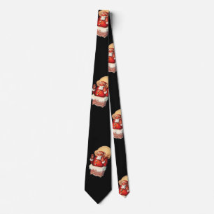 Kerstmis Vintage Patroon, Jollieke Kerstman Stropdas