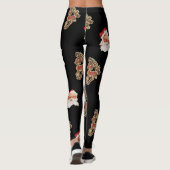 Kerstmis Vintage Patroon, Kerstman Leggings (Achterkant)