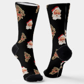 Kerstmis Vintage Patroon, Kerstman Sokken (Gebogen)