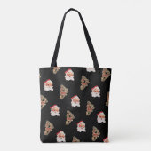 Kerstmis Vintage Patroon, Kerstman Tote Bag (Achterkant)
