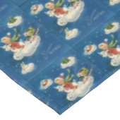 Kerstmis Vintage Retro Jongen Tafelkleed (Gekanteld)