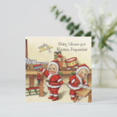 Kerstmis Vintage Retro Kerst Persoonlijk Kaart (Staand voorkant)