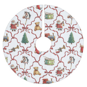 Kerstmis vintage retro speelgoed Kerstman Kerstmis Kerstboom Rok