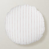 Kerstmis Vintage Rode Strik Krans Monogram Rond Kussen (Achterkant)