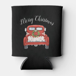 Kerstmis Vintage Rode Truck Blikjeskoeler