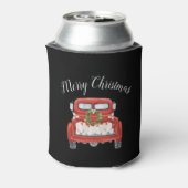 Kerstmis Vintage Rode Truck Blikjeskoeler (Blikje Achterkant)