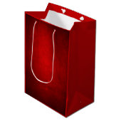 Kerstmis Vintage Rood Medium Cadeauzakje (Voorkant Gekanteld)