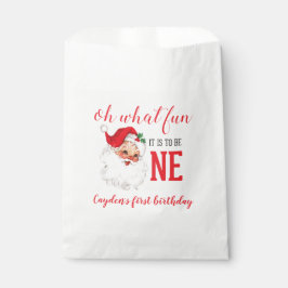 Kerstmis Vintage Sinterklaas Eerste Verjaardag Bedankzakje