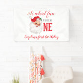 Kerstmis Vintage Sinterklaas Eerste Verjaardag Spandoek (Insitu)
