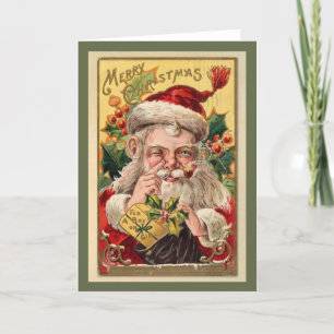 Kerstmis Vintage Sinterklaas Feestdagen Kaart