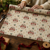 Kerstmis Vintage Sinterklaas Klassiek Cadeaupapier
